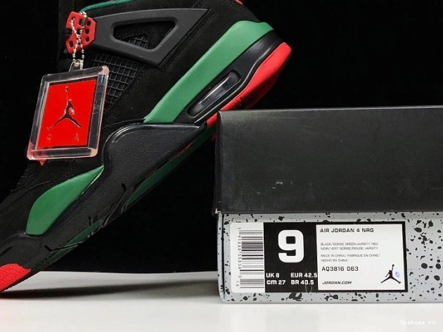 Black Air AQ3816-063 4 Jordan Green-Varsity Gorge NRG Red 0228